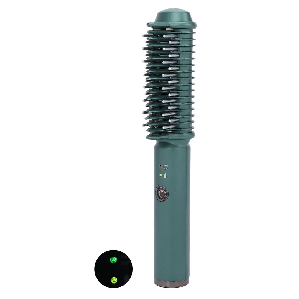 USB Hair Straightener Brush Comb Temperature Adjustable Hair Straightening Brush