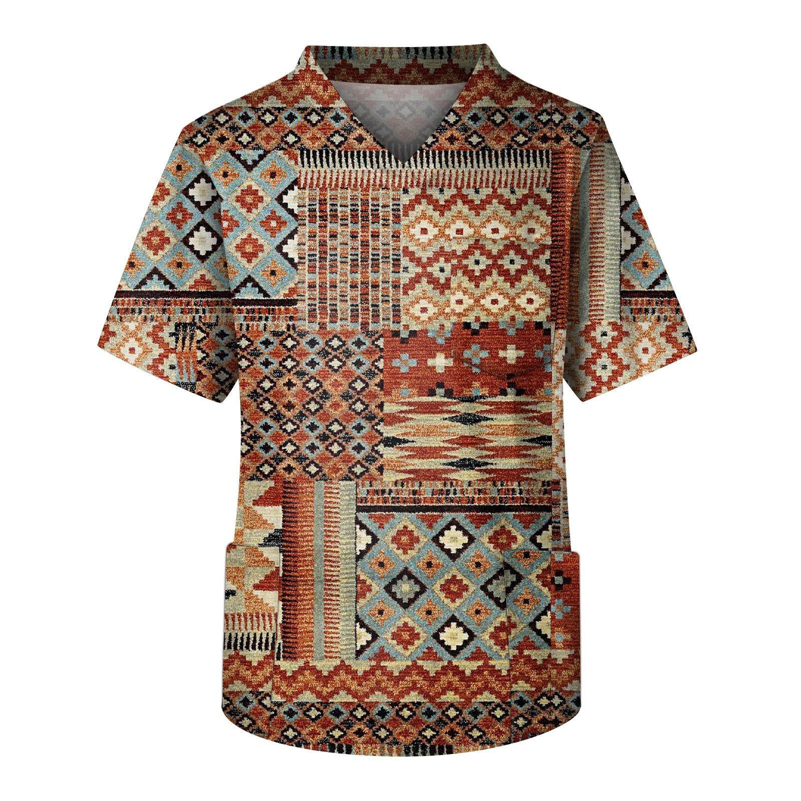 

Мужской топ с короткими рукавами и V-образным вырезом с винтажным принтом и нагрудным карманом S винный