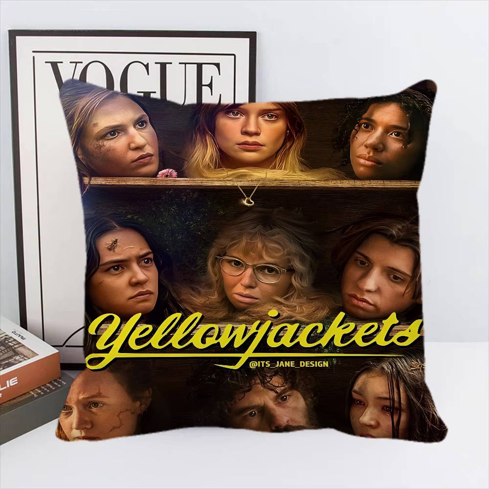 Psychological Horror Series Yellowjackets Pillow Case Square Pillow Bedroom Sofa Leisure Comfort Cushion Car Home Decoration