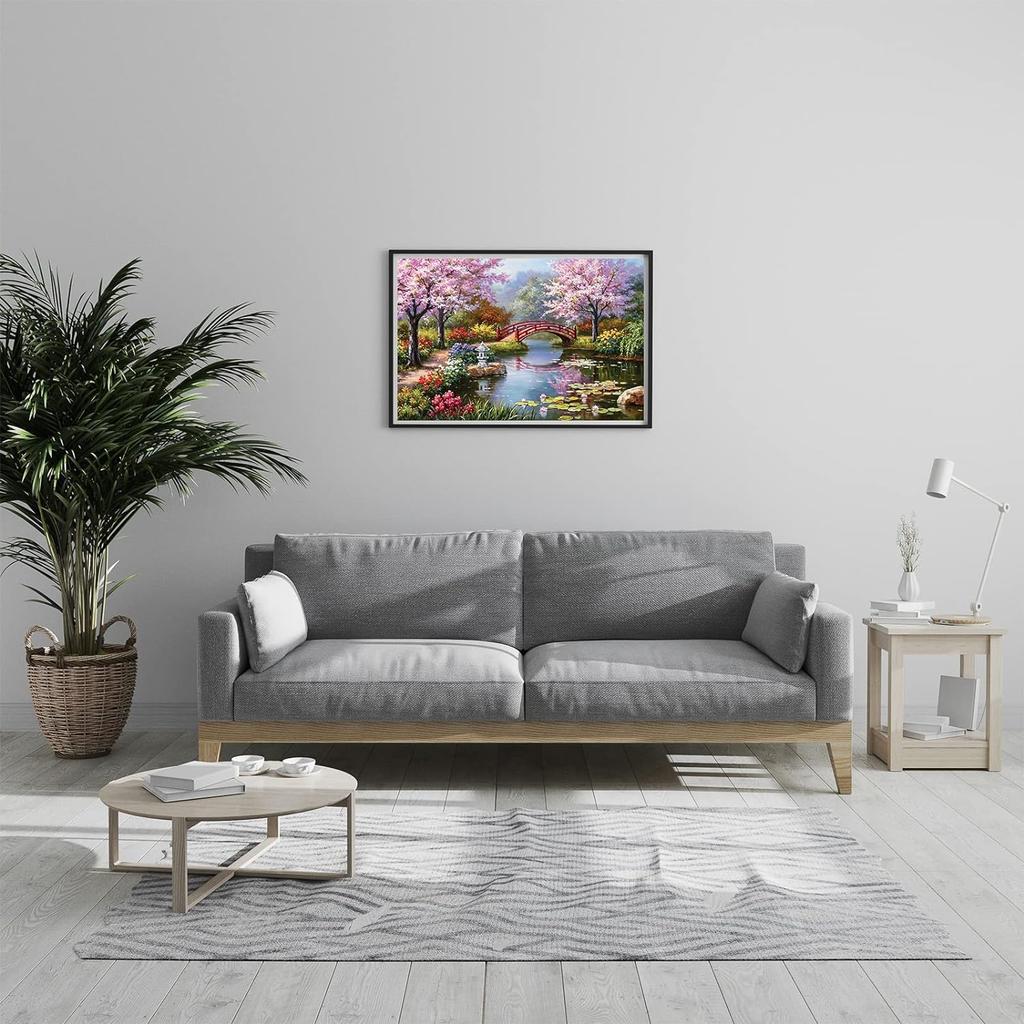 Hyahx Cross Stitch 11 CT Cross Stitch Kit with Japanese DIY Embroidery Kit for Beginners and Advanced 50cm x 40cm Instructions, Stitchers, (Park