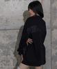 FANCY CLUB Back Crossbody Oversized Polo Shirt (Black) F25Zb021
