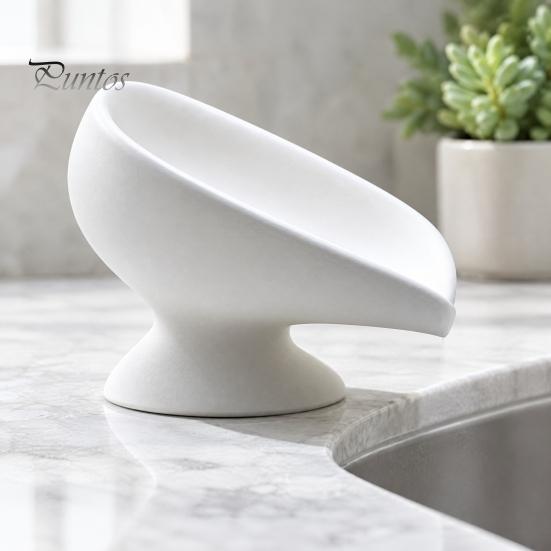 Modern Decorative Soap Case 3D Printed Dish, Self Draining Bar Holder for Bathroom Minimalist Decor Sink Countertop, Raised Tray Kitchen and
