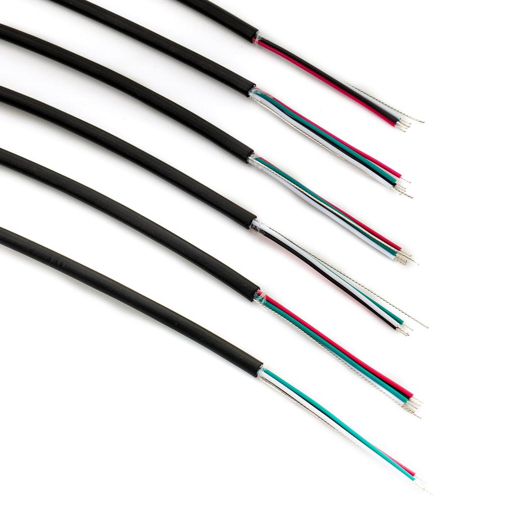 Musiclily Pro 26AWG Tin-Plated 4-Core Shielded Circuit Hook-Up Wire for Humbucker Pickups, 45cm (Pack of 6)