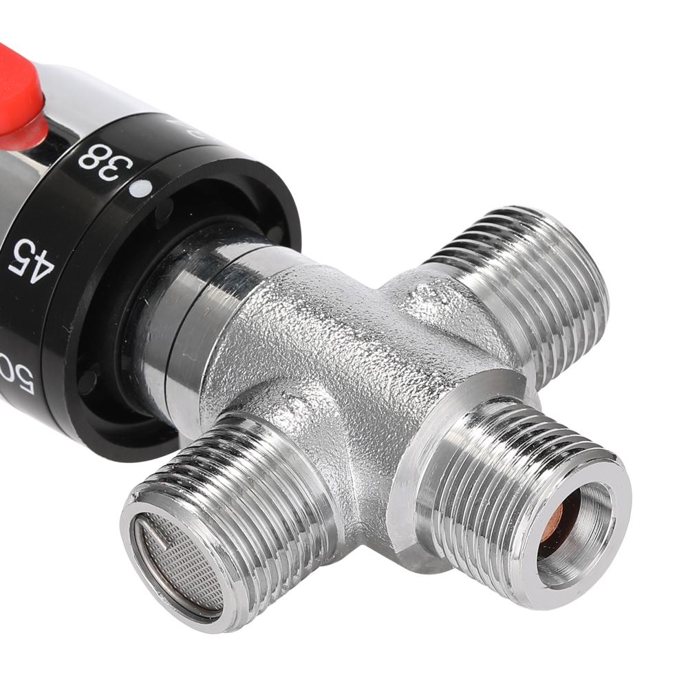 Bathroom Adjustable Thermostatic Mixer Valve Brass Water Mixer Hot Cold Water Mixing Temperature Control Valve For Home