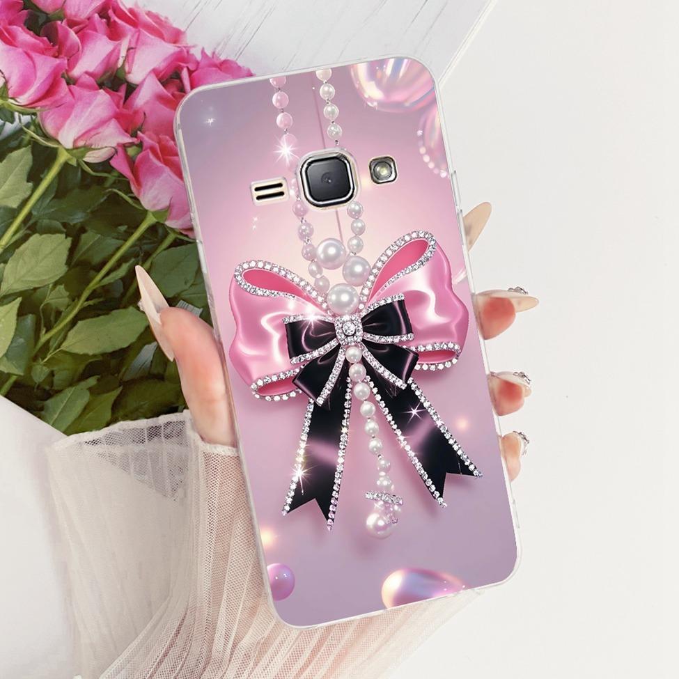 Clear For Samsung J1 2016 Case Cover Cute Cat Fashion Butterfly Funny Painted Casing For Samsung Galaxy J1 2016 SM-J120F