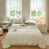 Cotton Wrinkle Yarn Lace Skirt Decoration Soybean Summer Quilt Small Fresh AB Double Version Summer Quilt