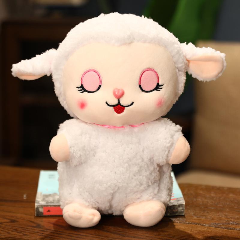 Non-Toxic New Kawaii Sleeping Sheep Plush Toy Cute Lamb Stuffed Doll Animal Alpaca Pillow Room Decor Cartoon Toys For Children Kids Toys Gift