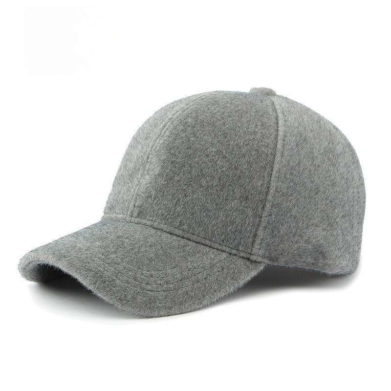 Women's Korean Fashion Structured Baseball Cap Simple Solid Color Plush Warm Peaked Hat Cozy Sunshade Cap