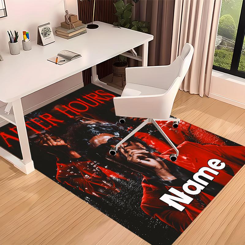 Custom Personalization The Weeknd Print Area Rug - Soft, Washable Non-Slip Indoor Mat,Living Room,Home&Office Decorative Rug