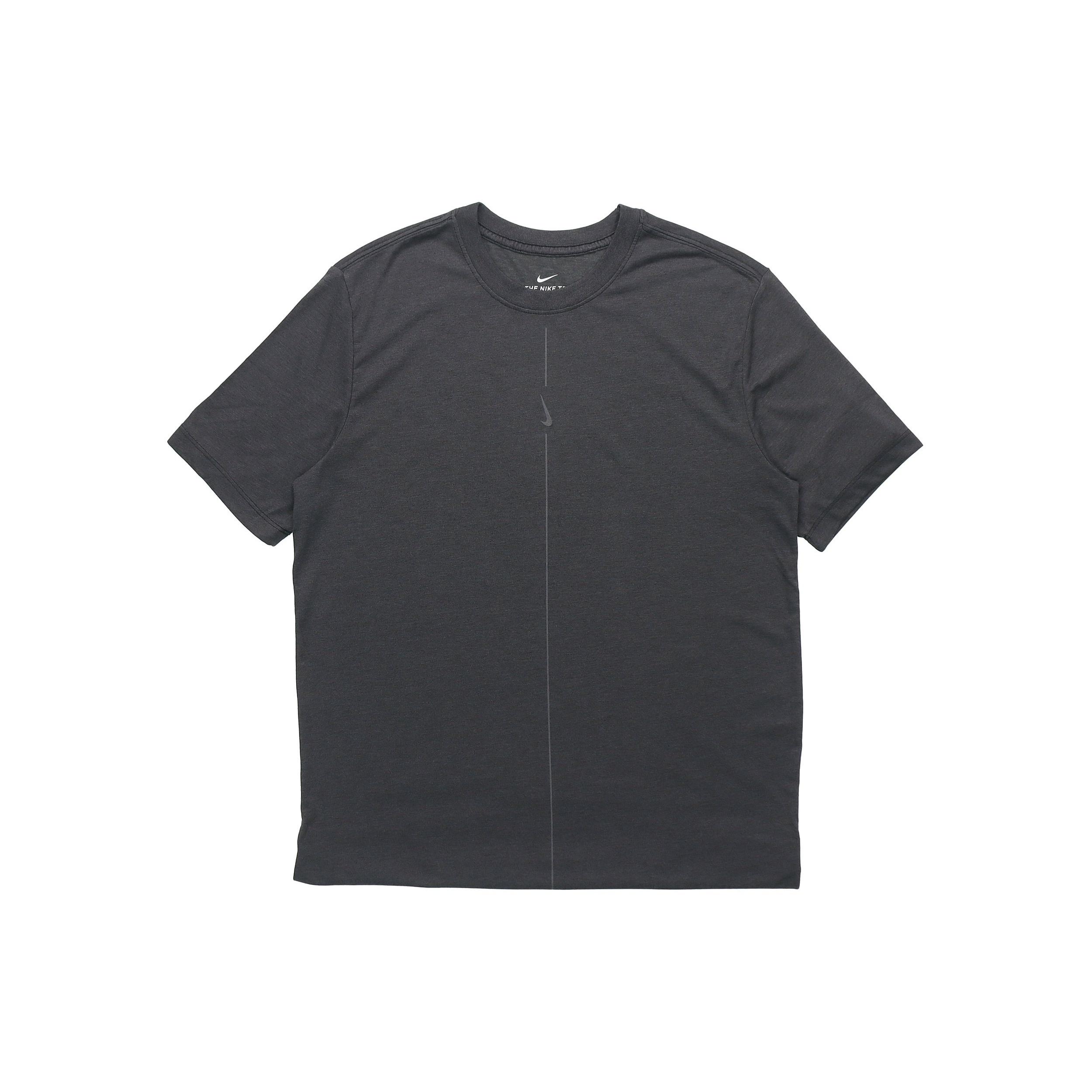 Nike Yoga Dri-FIT Solid Color Quick Dry Sports Short Sleeve Black Men s DJ9651-010 S