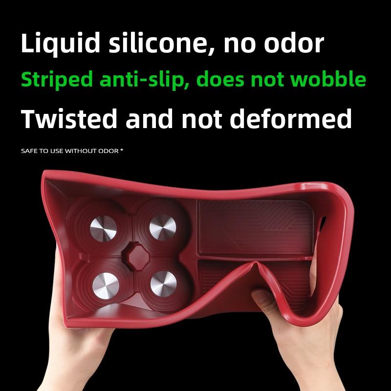 For Zeekr 8X 2026 2027 Car Refrigerator Silicone Pad Fixed Grid Cup Holder Storage Protective Pad Auto Interior Accessories