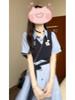 Korean Style Striped Patchwork Two-Piece Dress for Women - Summer Mid-Length Skirt