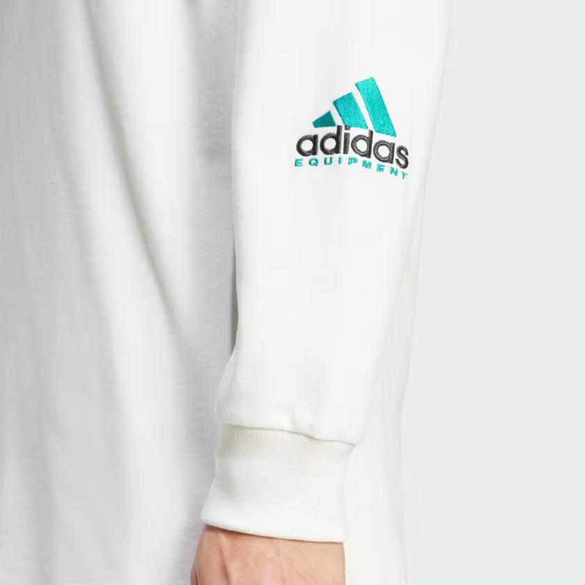 Adidas Equipment Series Ss25 Eqt Fashion Breathable Comfortable Cotton Long Sleeve T-Shirt Men Tops White JN4846