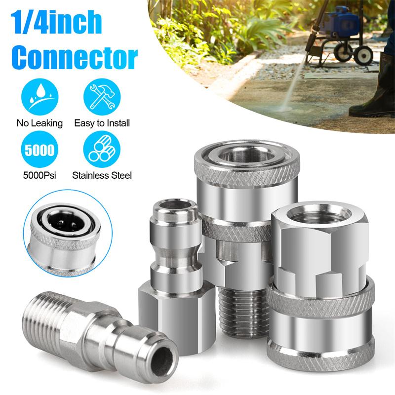 

Муфта для мийки високого тиску 1/4 дюйма з нержавіючої сталі фітинги швидкого з єднання чоловічий жіночий аксесуари з внутрішнім зовнішнім різьбленням