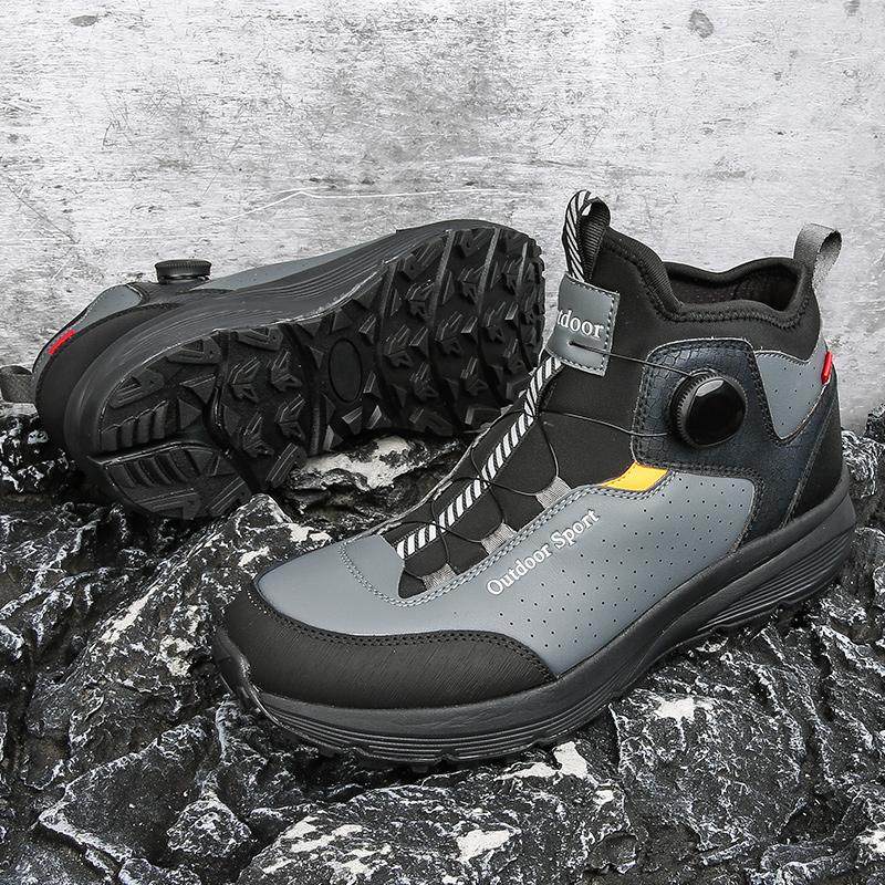 Fashion Ankle Boots Waterproof Hiking Shoes Leather Trekking Boots Outdoor Sneakers for Men Male Camping Hunting Mens Tactical