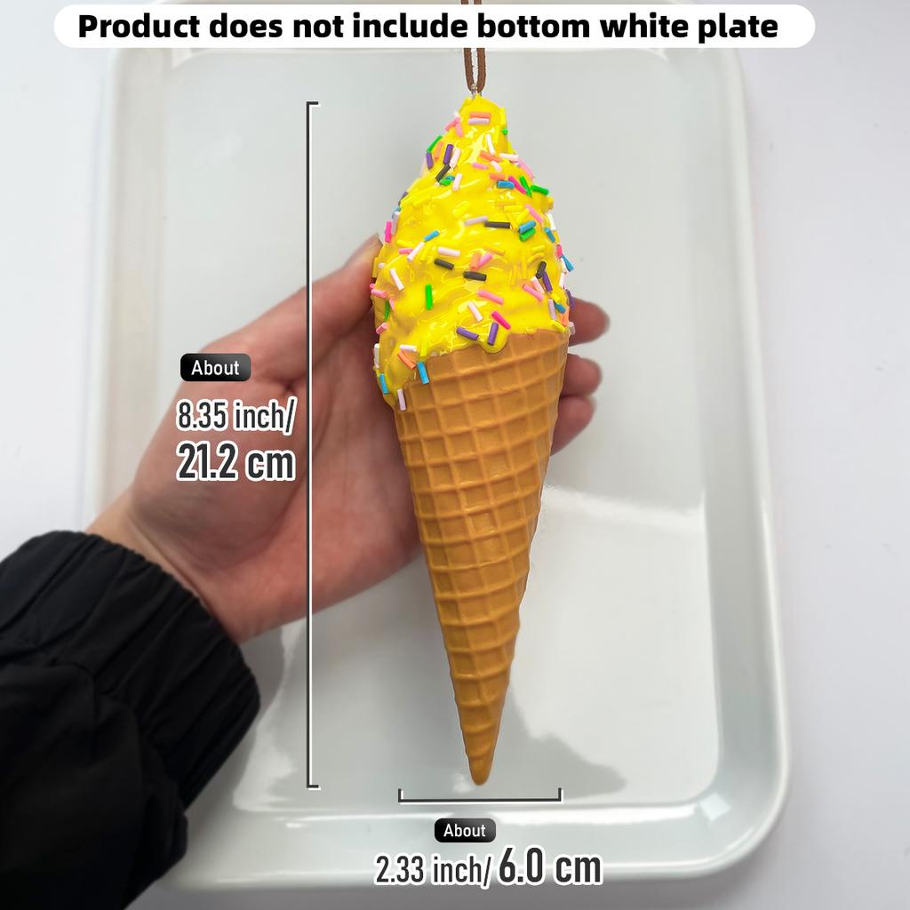 1-piece Set, Simulated Sauce Coated Plastic Ice Cream Model, Ice Cream Shop Display Prop, Photography Stage Prop