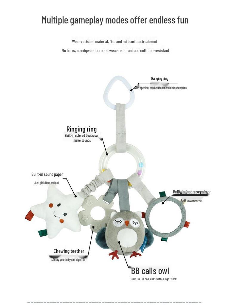 Nordic Style Plush Baby Stroller & Crib Hanging Toys (0-3 Years)