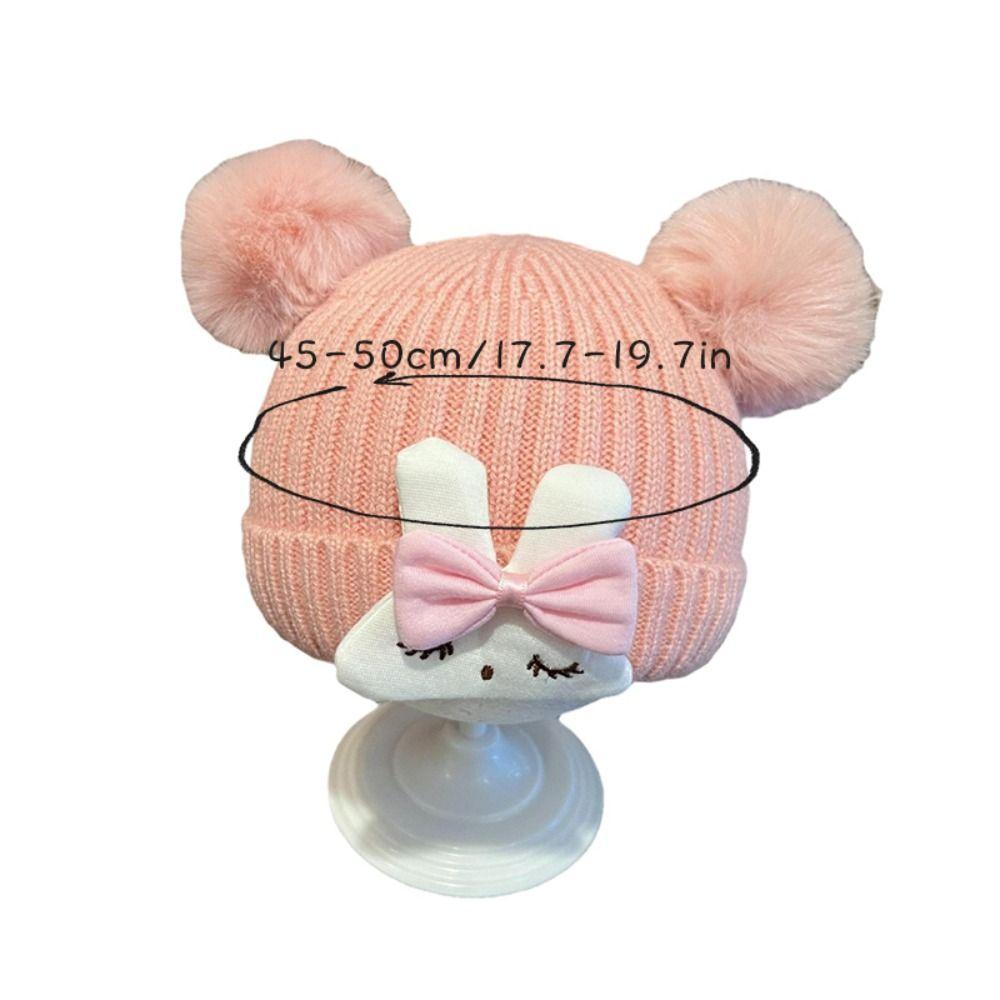 Knitted Baby Beanie Cap Rabbit Pullover Hats Bonnet Cute Girls Knitted Hat  Baby