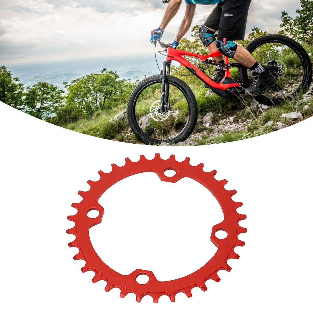 Bike Round Chainring Aluminum Alloy Narrow Wide Tooth Single Chainwheel for Mountain Bikes