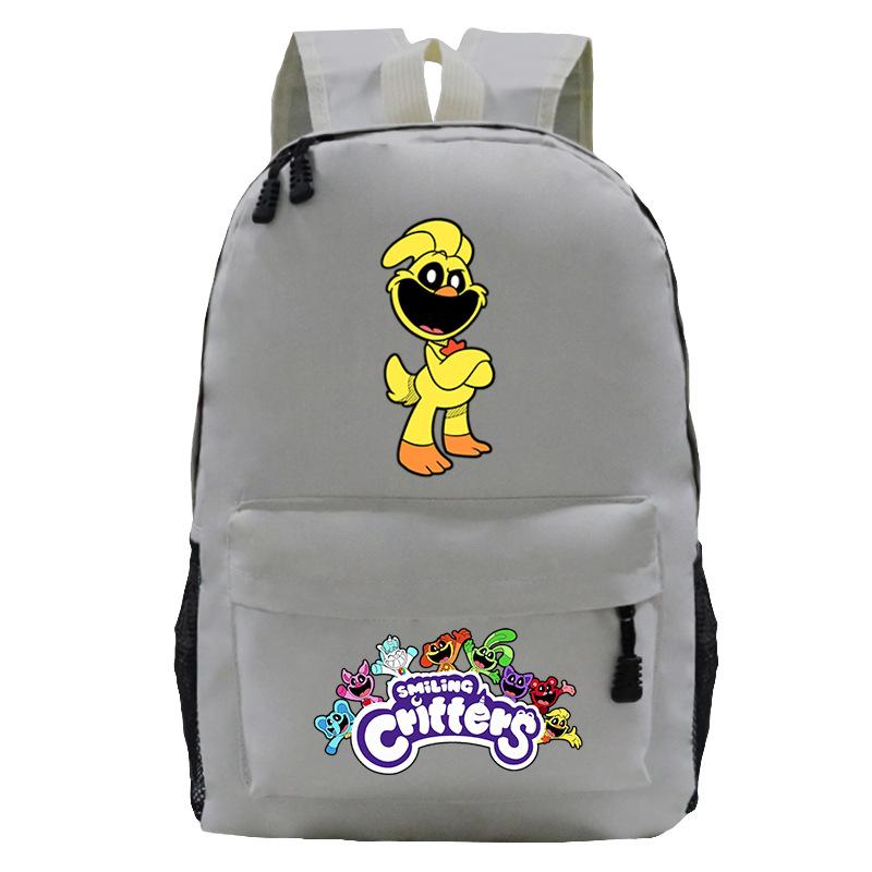 Cartoon Printed Children'S Backpack, Animation Schoolbag, Male And Female Primary And Secondary School Students Outdoor Travel Backpack