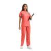 Damen Kurzarm Reißverschluss Scrub Set für Tierpflege, Krankenhaus, Arzt, Krankenschwester