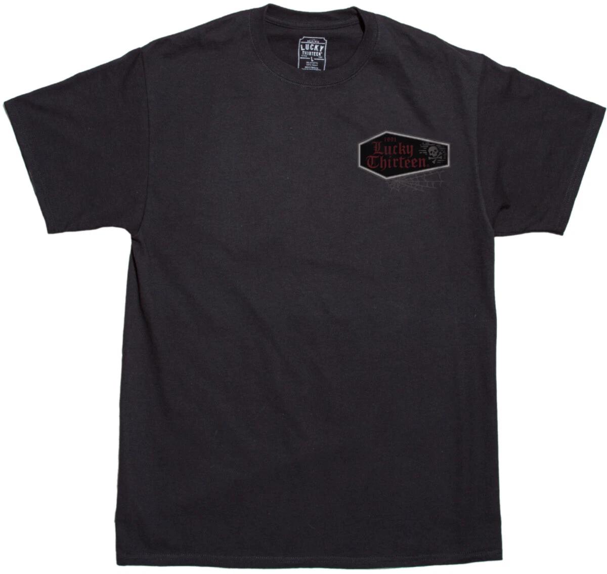LUCKY 13 Muerto T-Shirt Black S NEW XL