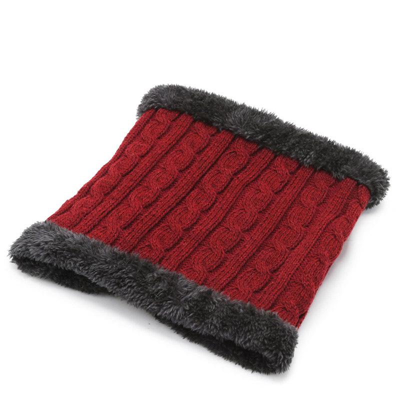Hřejivá a větruodolná šála na krk se sametem na zimu, ležérní pletený nákrčník na zimu, zesílená cyklistická šála s ochranou uší