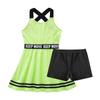 Kinder Mädchen Tenniskleid-Set, 2-teilig, Golfkleid mit Shorts, Set, Sportkleid, Trainingsanzug