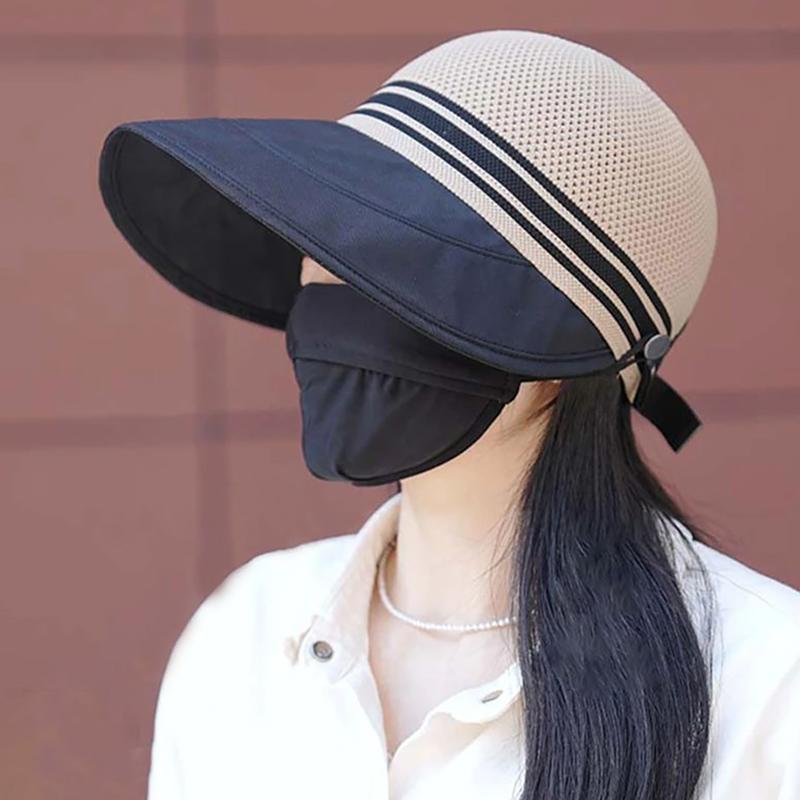 In summer, the same hollow and breathable fisherman's hat children's outdoor sunshade and sun protection can tie a ponytail fashion baseball cap