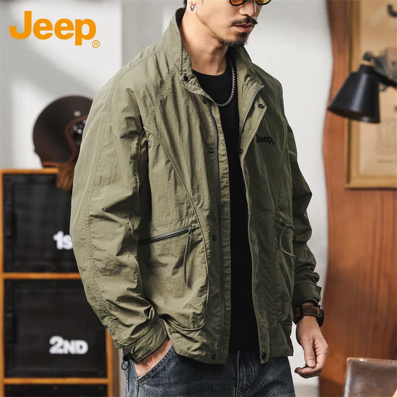 Jeep Men's Casual Windbreaker Workwear Jacket