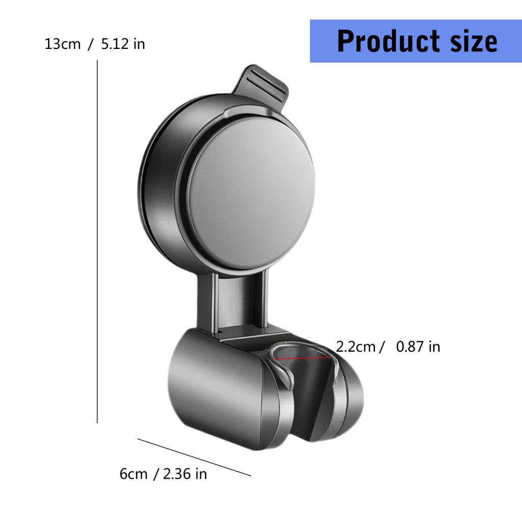 Bathroom Adjustable Wall Mounted Shower Head Holder Universals Suction Cup Shower Mount Holder Base Easy Installation