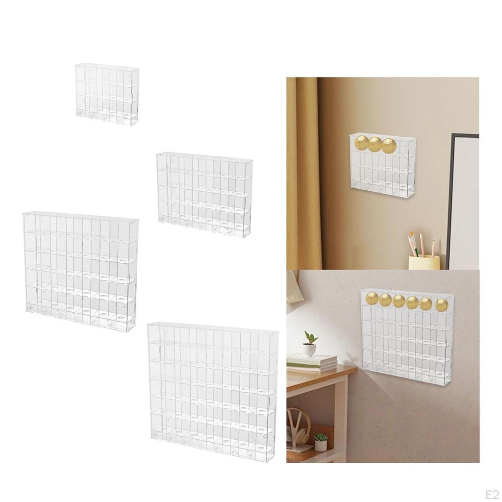 Acrylic Display Case for Golf Balls, Wall Mount Holder Collectibles