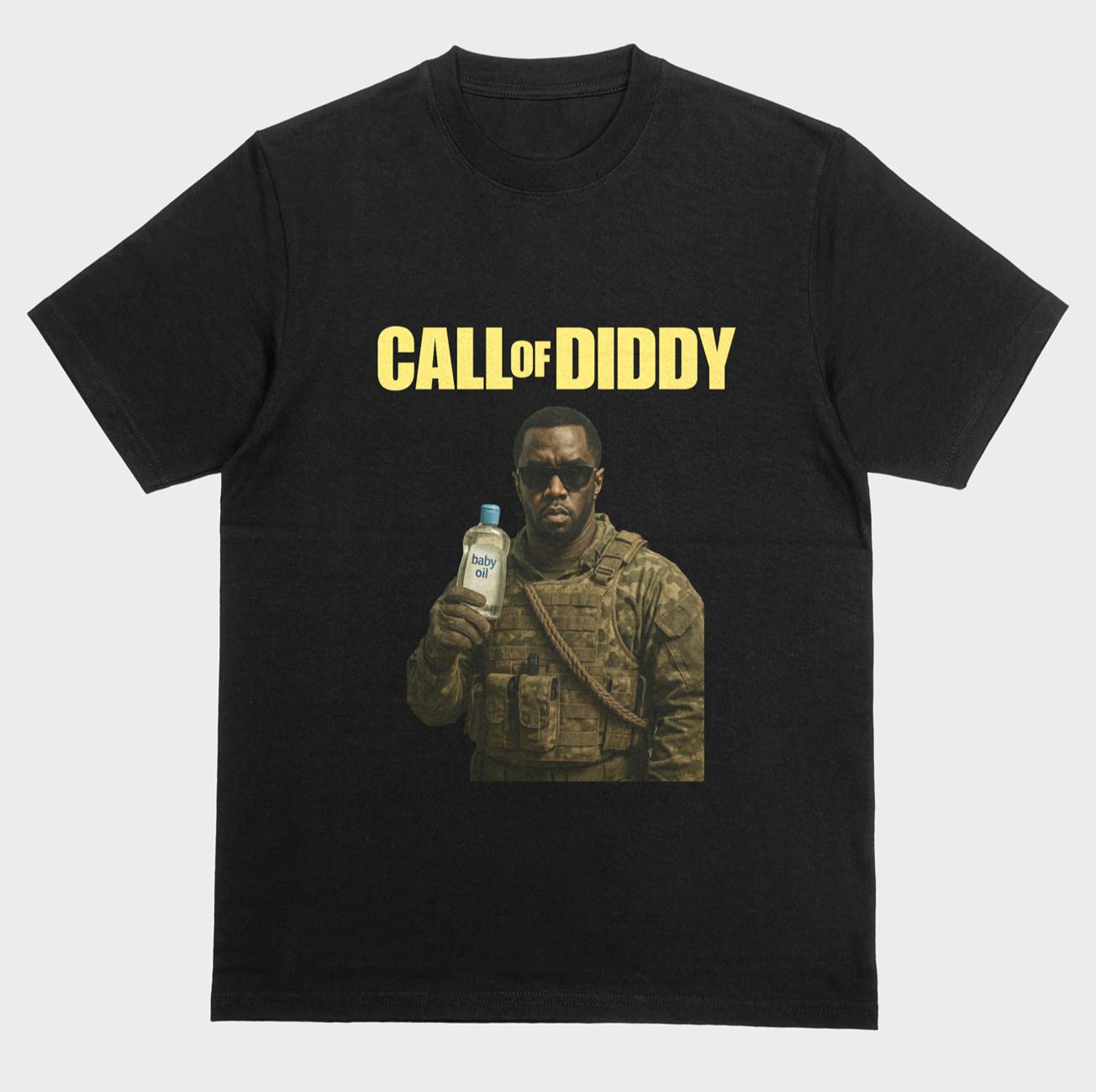 Call of Diddy COD Funny P Diddy Tshirt Puff Daddy Joke Top S разноцветный
