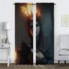 Anti-mosquito Curtains for Camera Eerie Atmosphere of Dark Fantasy Home Interior Curtains 2 Pieces Blackout Curtain Shades Room