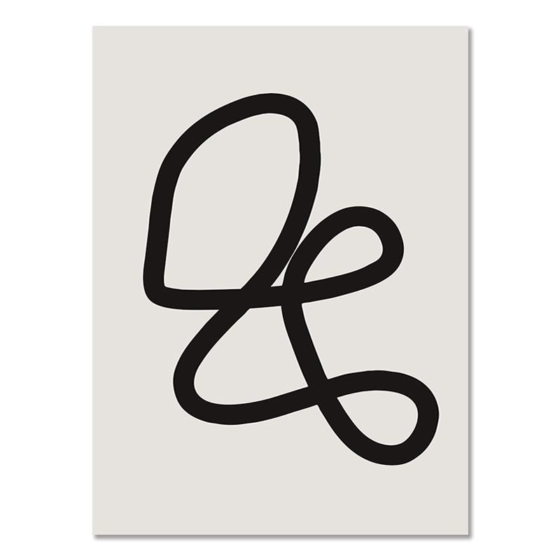 Abstract Bohemian Wall Art Print Poster Boho Canvas Paintings Minimalist Body Lines Modern Living Room Interior Home Decoration