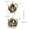 Fun Rabbit In Teacup Keychain Pendant Hanging Ornament Acrylic Window Decoration For Decorative Enhancement