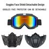 Retro Harley Windproof Face Shield & Goggles for Motorcycle Riding