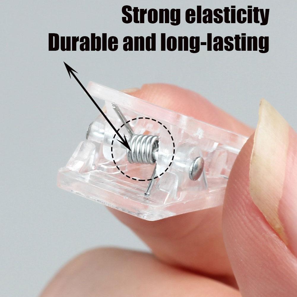 20pcs Self Adhesive Clips Tapestry Hangers for Hanging Storage Photo Spring Loaded Mini Transparent Single-sided Adhesive Clip