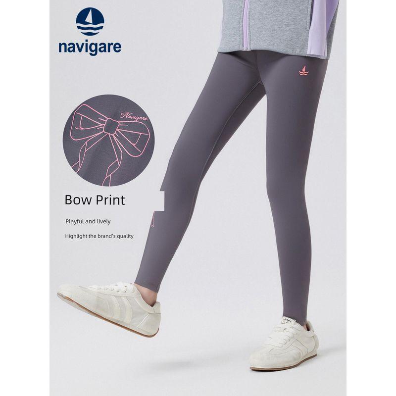Navigare Italian Small Sailboat Children's Clothing Girls' Leggings 2026 Spring and Autumn New Children's Yoga Pants