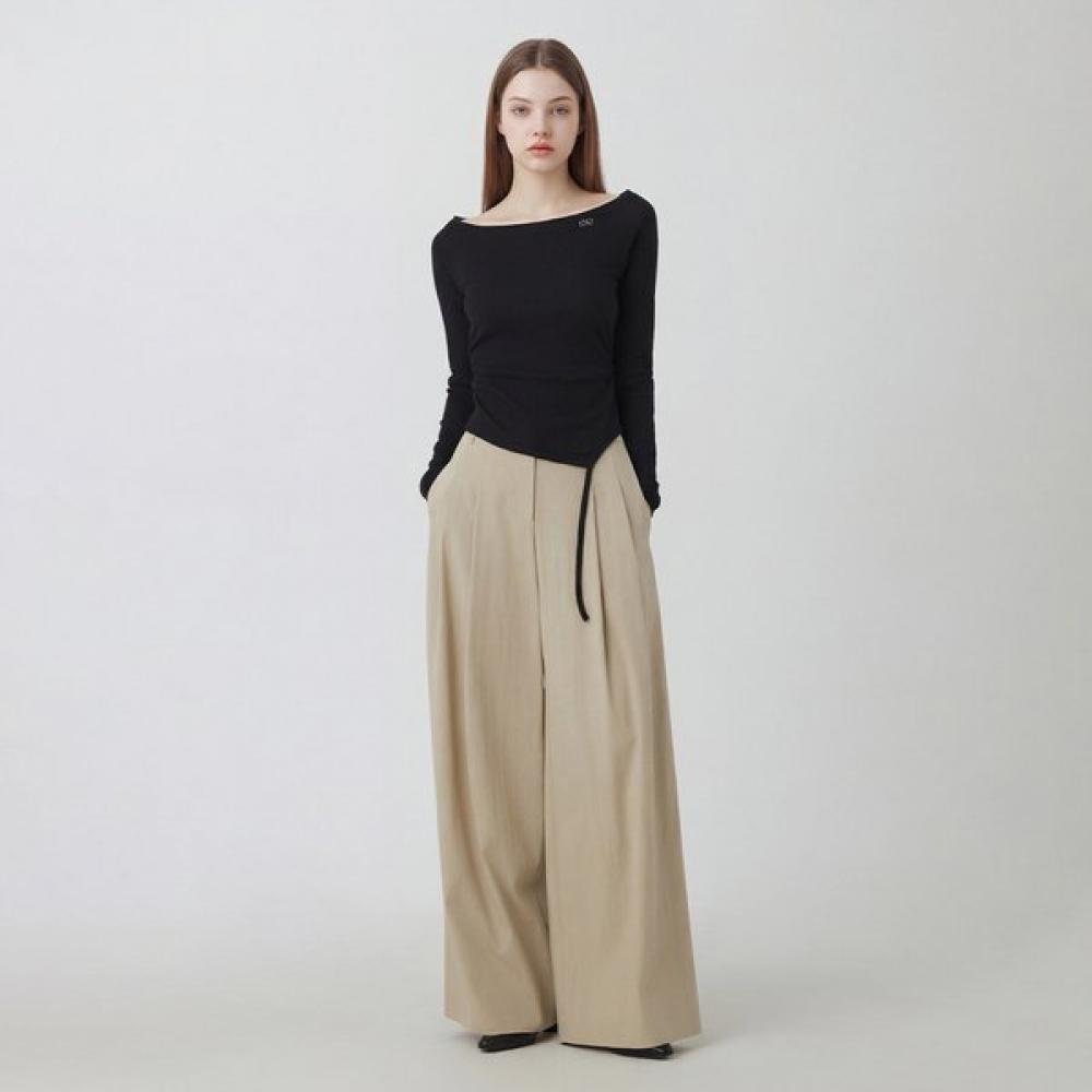 

Egoist Rivet Decoration Wide Tapered Pants Es2wp360 BE/66
