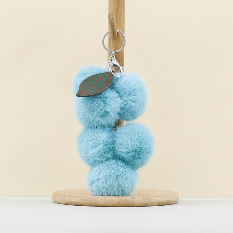 Mini Plush Grape Toy Soft Short Fur Keychain Gift For Girls Couples Decor