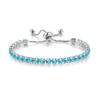 4mm Copper Inlaid Zircon Adjustable Crystal Tennis Bracelet for Women