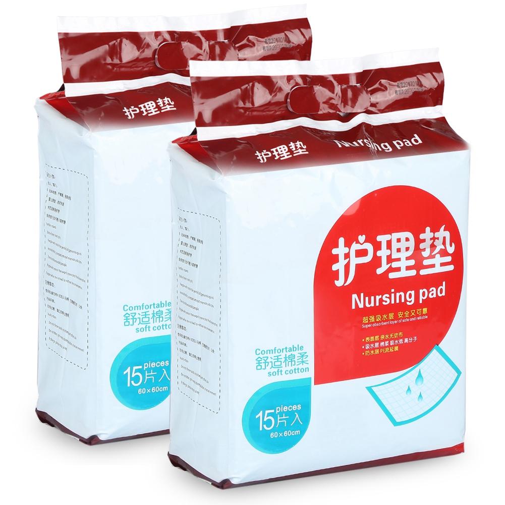 2 Colors 15PCS/Bag New Disposable Underpad Adult Nursing Urinary Incontinence Urine Pad