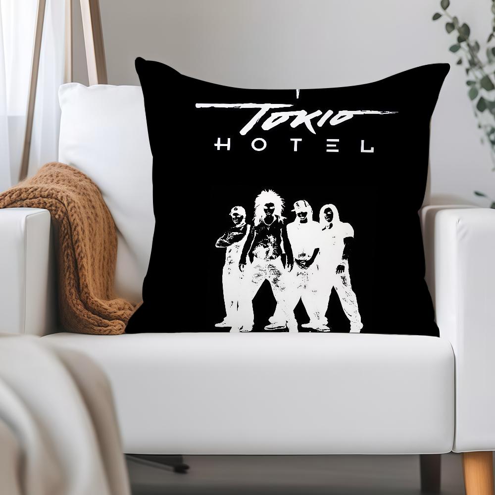 Rock Band T-Tokio H-Hotel Pillow Case Applicable Space For Guest Rooms Interiors Cars Office House Decoration