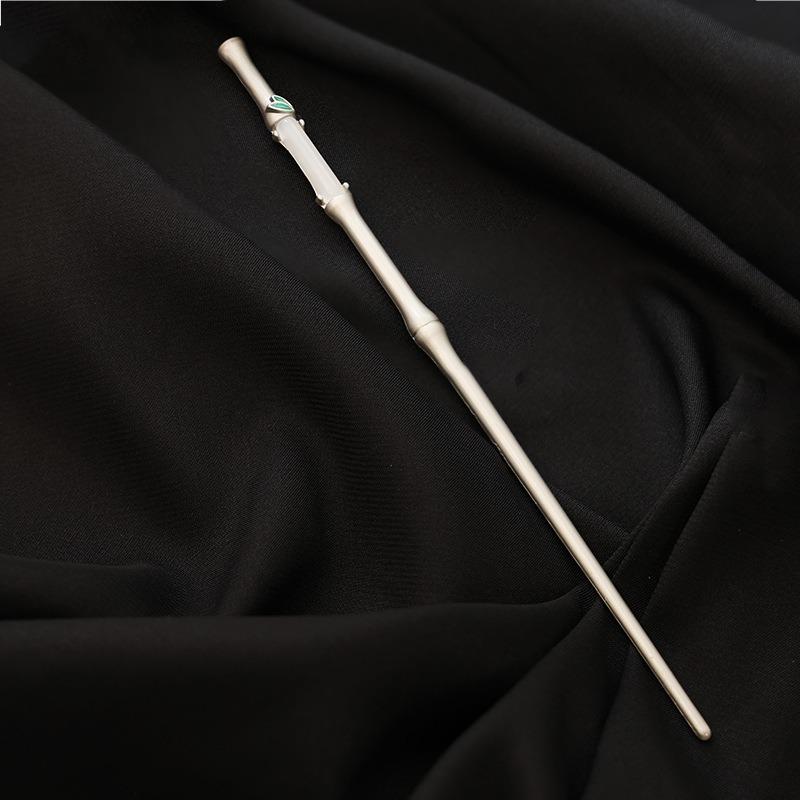 1pc Bamboo Knot Hair Stick New Chinese Style High-End Imitation Jade Style Hairpin Retro Elegant Design Women Hair Accessories