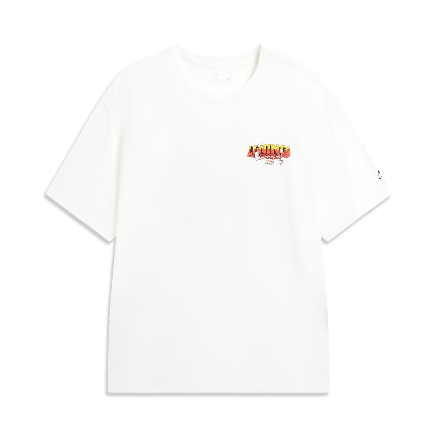 Li-Ning Loose Fit Round Neck Couple Casual T-Shirt Unisex tops ATSW301-2 S