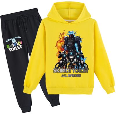 Conjunto de sudadera con capucha 3D para niños Skibidi WC Jersey Chándal Speakerman Niños Suéter+Pantalones