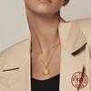 925 Silver Gold Plated Sun Moon Pendant Necklace for Women Fashion Jewelry Gift Anniversary Birthday Present