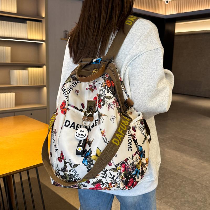 Ny Högkvalitativ retro Damaxelväska Stor Kapacitet Oxford Tygväskor Damer Ryggsäck Kvinna Färg Tote Kvinnor Axelryggsäckar