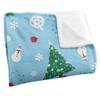 Sesame Street Silky Footprint Holiday Supersoft Blanket
